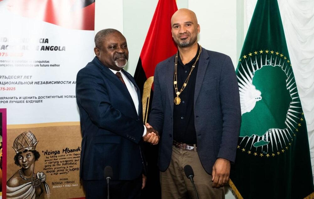 Посол Республики Ангола Аугушту да Силва Кунья и руководитель проекта индустриально-образовательного партнерства со странами Африки НИТУ МИСИС Масамба Ках